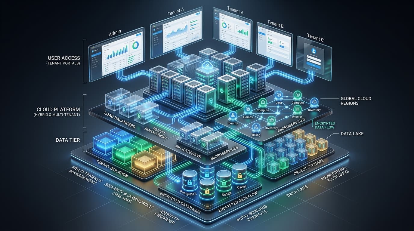 Staykar Resort Multi-Tenant Core Architecture Diagram